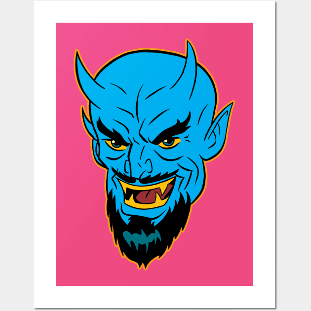 Blue Devil Wall Art by nearmintpress